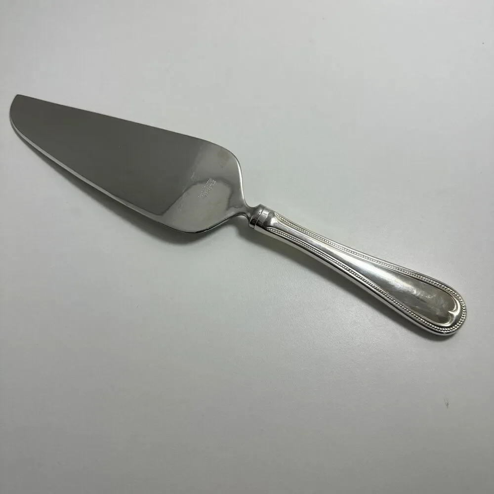 Reed & Barton Beaded English Gentry Silverplate Pie Cake Server 10-3/4